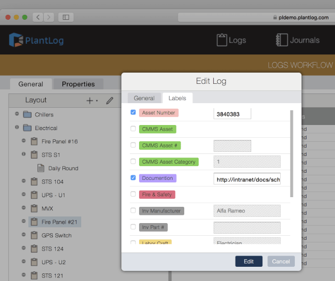 Assign labels
