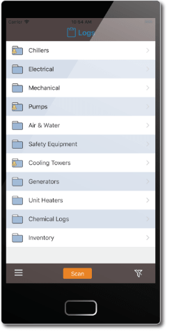 Logs feature on PlantLog mobile app